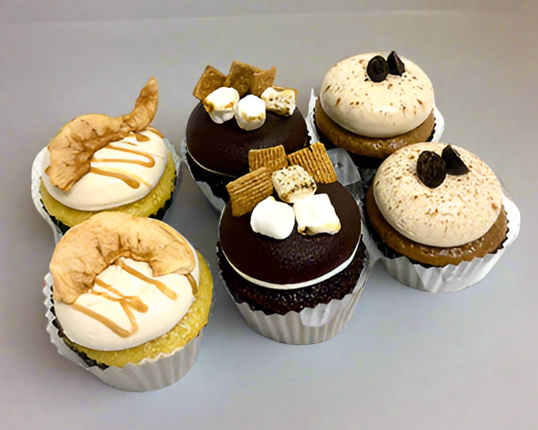 House of Clarendon Fall Cupcake Assortment - 6 Count Cupcake Box